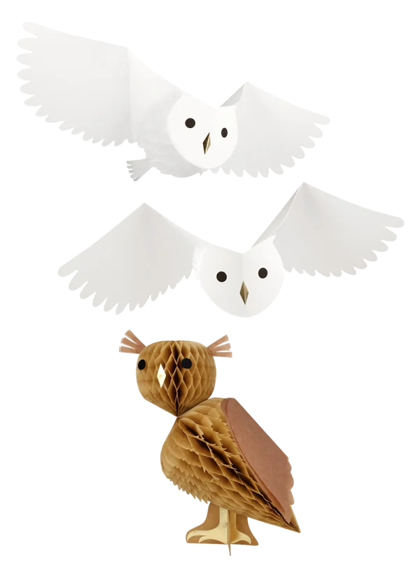 Διακοσμητική Honeycomb Owls (3τμχ)