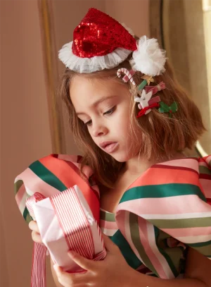 Hair Clip Sequin Santa Hat
