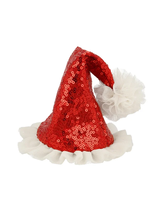Hair Clip Sequin Santa Hat