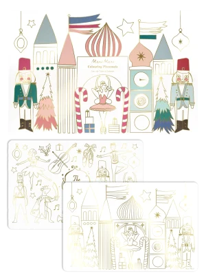 Σουπλά Nutcracker Colouring Placemats (8τμχ)