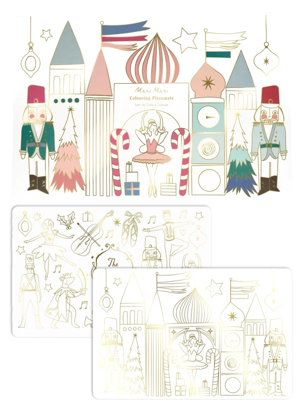 Σουπλά Nutcracker Colouring Placemats (8τμχ)