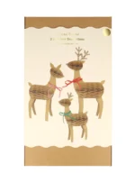 Διακοσμητικά Honeycomb Reindeer Family (3τμχ)