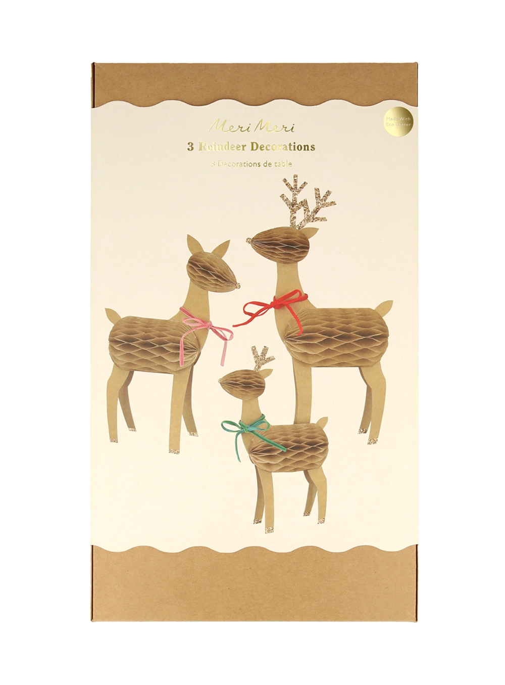 Διακοσμητικά Honeycomb Reindeer Family (3τμχ)