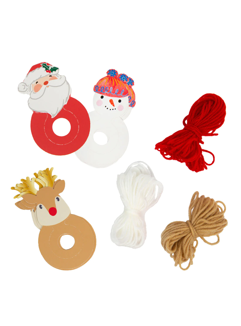 Santa Pom Pom Bauble Kit (6τμχ)