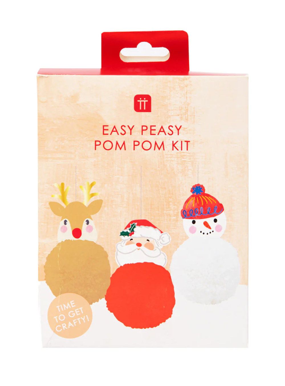 Santa Pom Pom Bauble Kit (6τμχ)