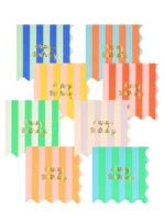 Χαρτοπετσέτα Μικρή Stripe Happy Birthday (8τμχ)