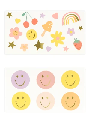 Τατουάζ Happy Face Icons (2 sheets)