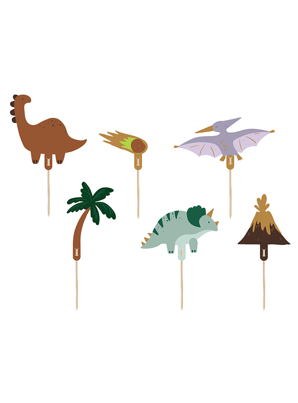 Cake toppers Dinosaurs (6τμχ)