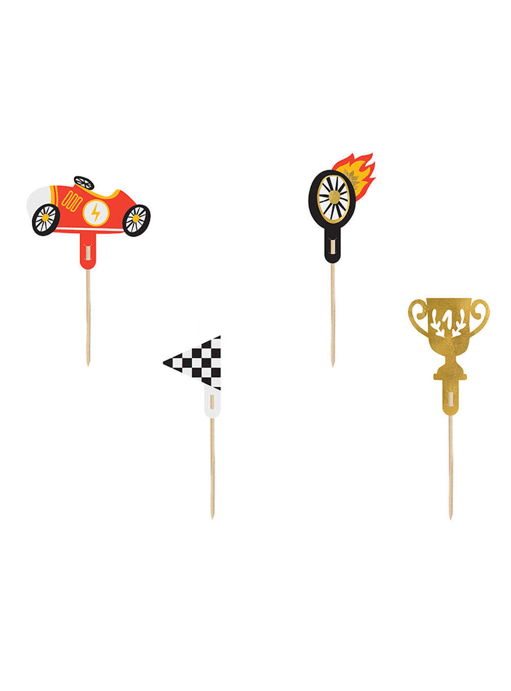 Cupcake toppers Cars (4τμχ)