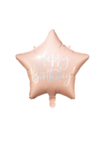 Μπαλόνι Ροζ Αστέρι Happy Birthday