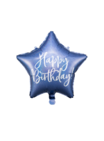 Μπαλόνι Μπλε Αστέρι Happy Birthday