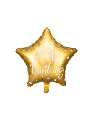 Μπαλόνι Χρυσό Αστέρι Happy Birthday