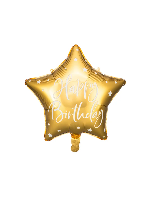 Μπαλόνι Χρυσό Αστέρι Happy Birthday