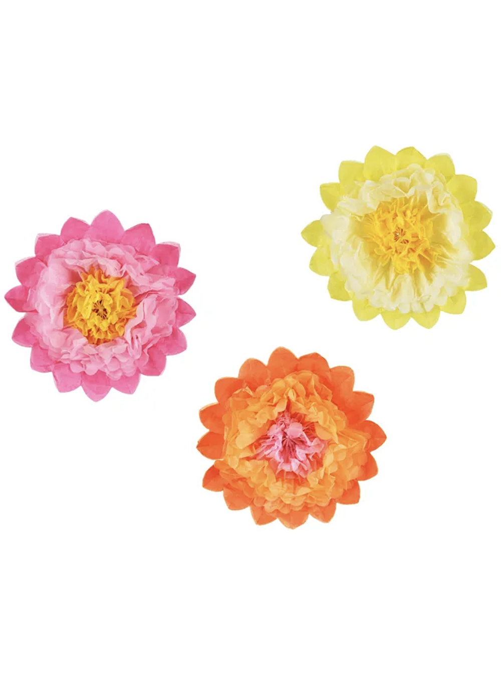 Tissuepaper Πολύχρωμα Λουλούδια (3τμχ)