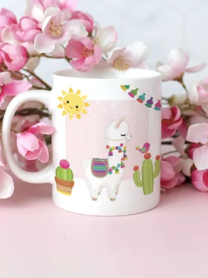 Μπομπονιέρα Βάπτισης Κούπα Pink Lama