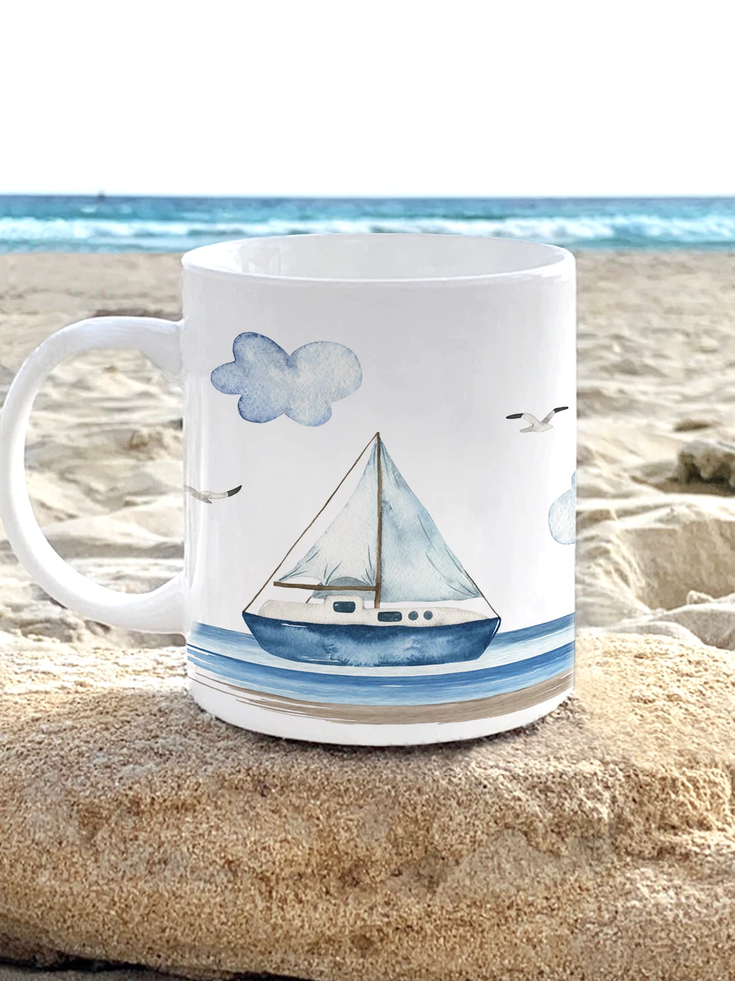 Μπομπονιέρα Βάπτισης Κούπα Nautical Landscape