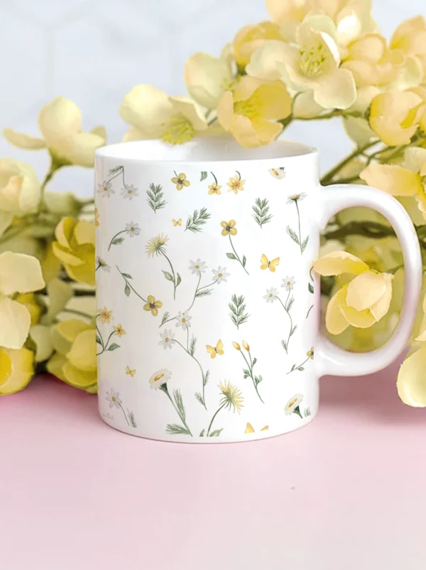 Μπομπονιέρα Βάπτισης Κούπα Yellow Blossom