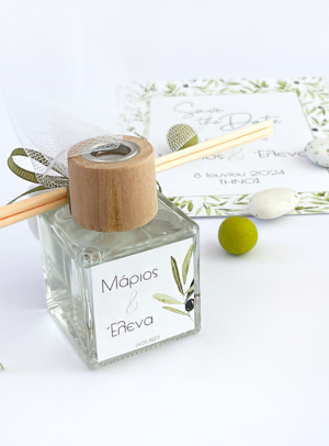 Μπομπονιέρα γάμου αρωματικό χώρου ξύλινο olive tree