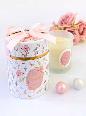 Μπομπονιέρα βάπτισης αρωματικό κερί  florabelle
