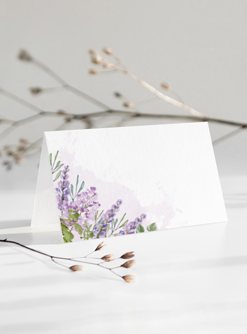 Food Labels & place cards lavender