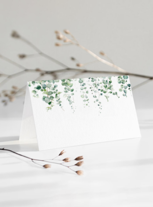 Food Labels & place cards green waterfall