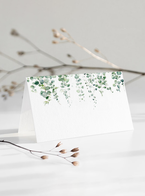 Food Labels & place cards green waterfall