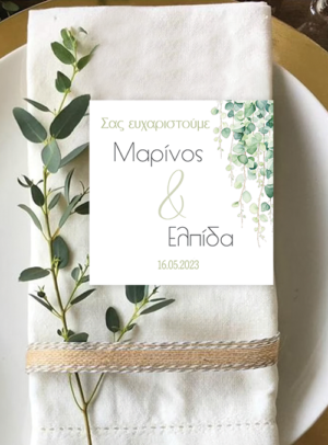 Ευχαριστήριο καρτελάκι green waterfall