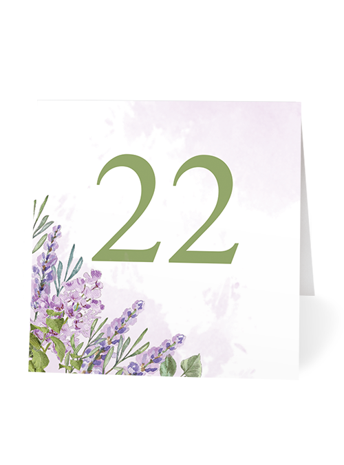 Αρίθμηση τραπεζιού lavender