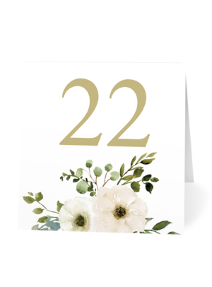 Αρίθμηση τραπεζιού ivory flowers