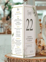 Menu Και Αρίθμηση Τραπεζιού Green & Gold