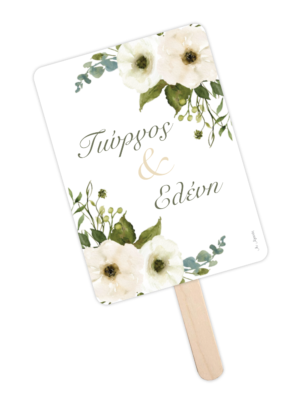 Βεντάλια ivory flowers