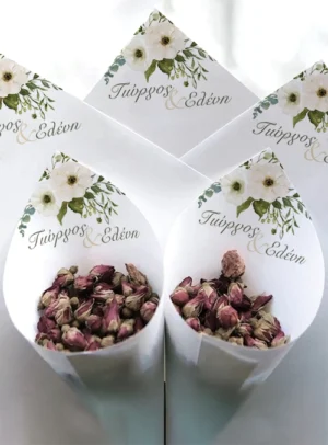 Χωνάκια ivory flowers