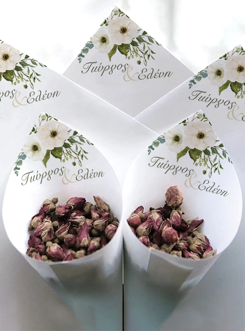 Χωνάκια ivory flowers