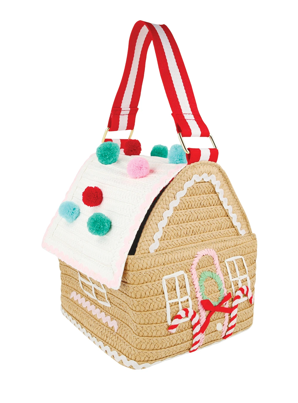 Πλεκτή Χριστουγεννιάτικη Τσάντα Σπιτάκι