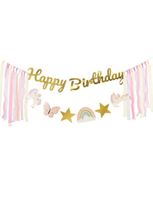 Γιρλάντα Happy Birthday Unicorns