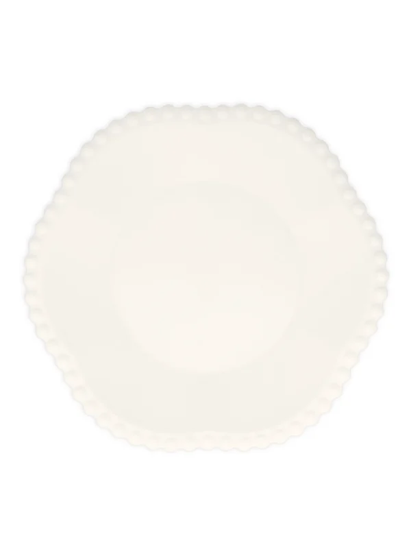 Πιάτα Φαγητού Dot Edged Flower Compostable  ( 8 τμχ )