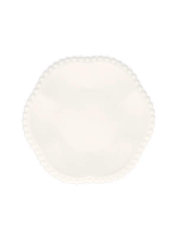 Πιάτα Γλυκού Dot Edged Flower Compostable  ( 8 τμχ )