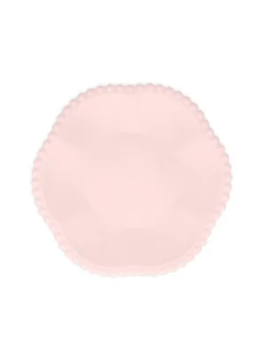 Πιάτα Γλυκού Ροζ Dot Edged Flower Compostable ( 8 τμχ )