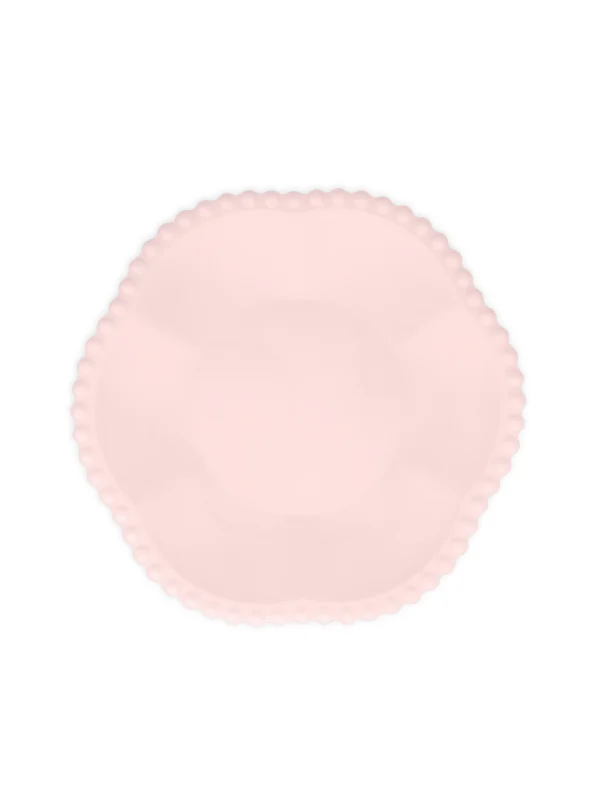 Πιάτα Γλυκού Ροζ Dot Edged Flower Compostable ( 8 τμχ )