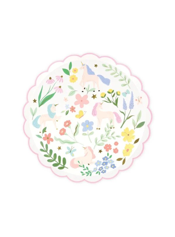 Πιάτα Γλυκού Meadow Unicorns ( 8 τμχ )
