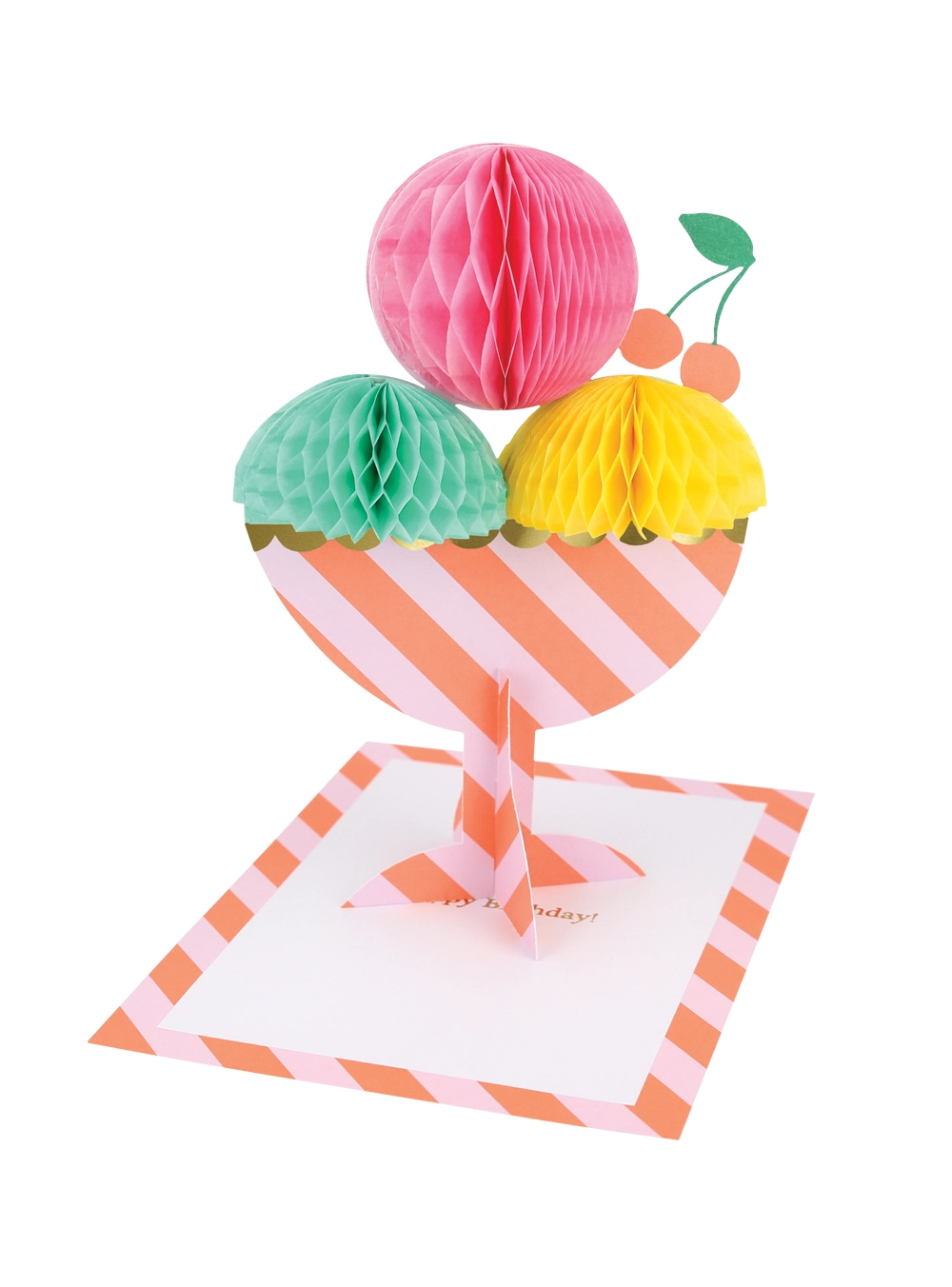Honeycomb Ice Cream Sundae Card