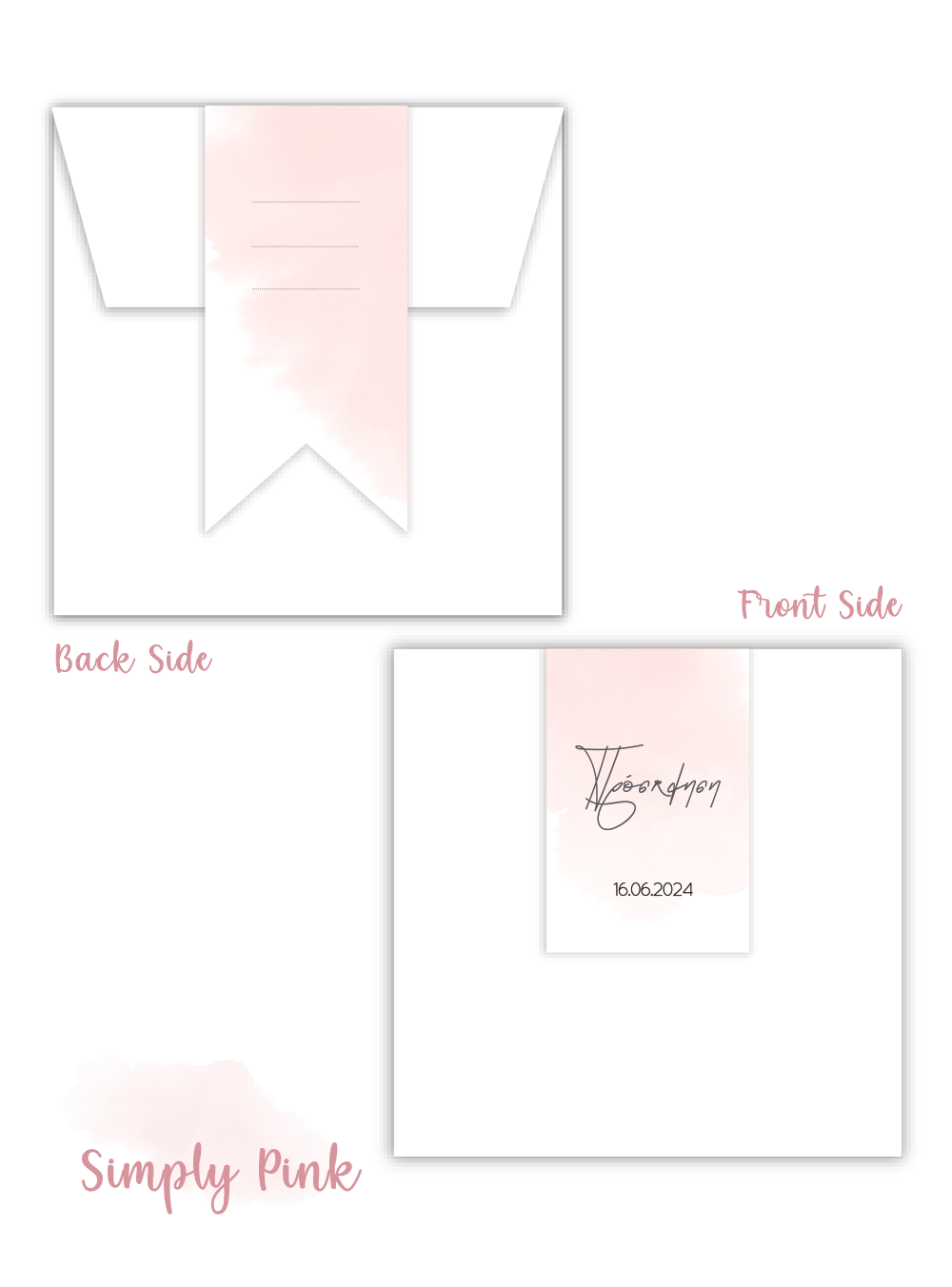 Προσκλητήριο Βάπτισης Simply Pink