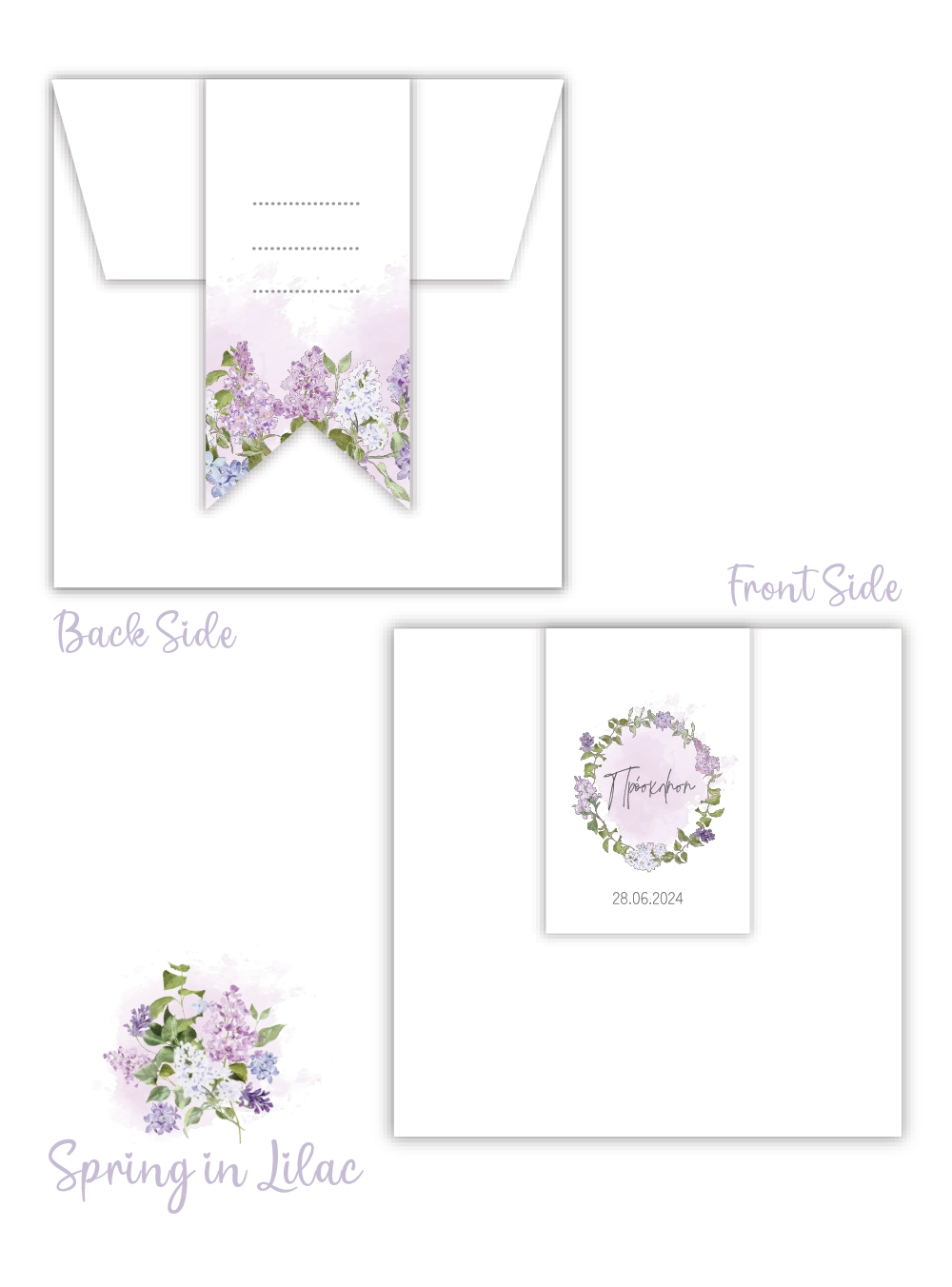 Προσκλητήριο Βάπτισης Spring In Lilac