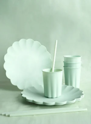 Πλαστικά Ποτήρια Frill Mint (4τμχ)