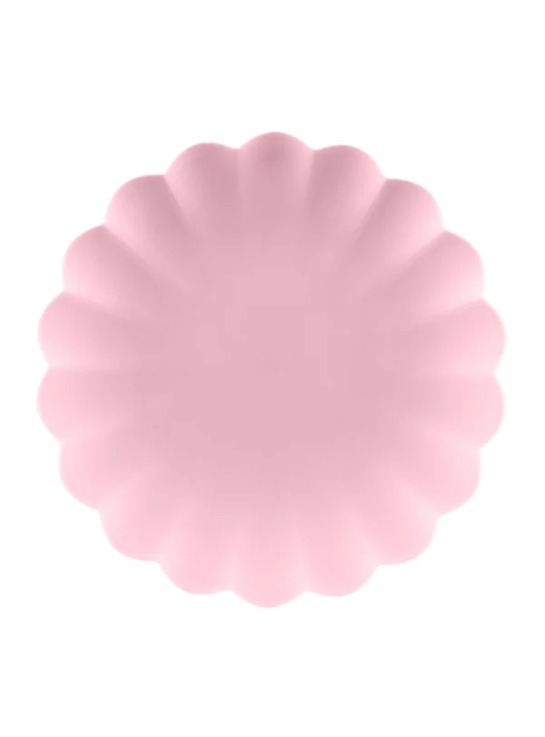 Πλαστικά Πιάτα Frill Ροζ (4τμχ)
