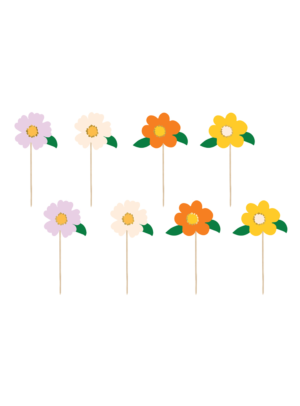 Cake toppers Flowers (8τμχ)