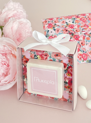 Μπομπονιέρα βάπτισης σαπουνάκι Blooming