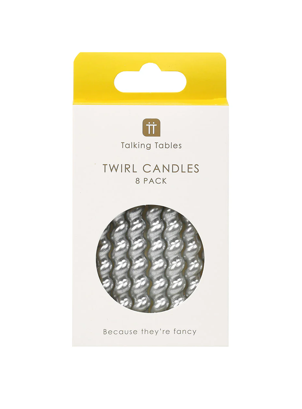 Ασημένια Κεράκια Luxe Twirl ( 8τμχ )