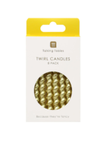 Χρυσά Κεράκια Luxe Twirl ( 8τμχ )