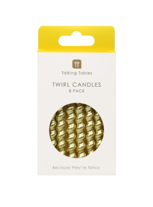 Χρυσά Κεράκια Luxe Twirl ( 8τμχ )